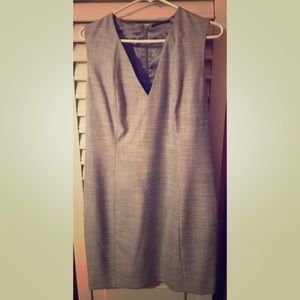 V-Neck light grey dress